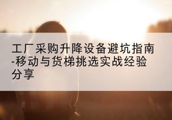 赞皇移动式升降机怎么选-工厂采购升降设备避坑指南-移动与货梯挑选实战经验分享