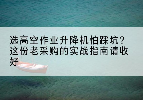 赞皇高空作业升降机厂家推荐-选高空作业升降机怕踩坑？这份老采购的实战指南请收好